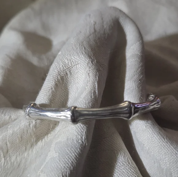 Tiffany & Co Sterling Silver Bamboo Bangle Bracelet - Picture 4 of 15